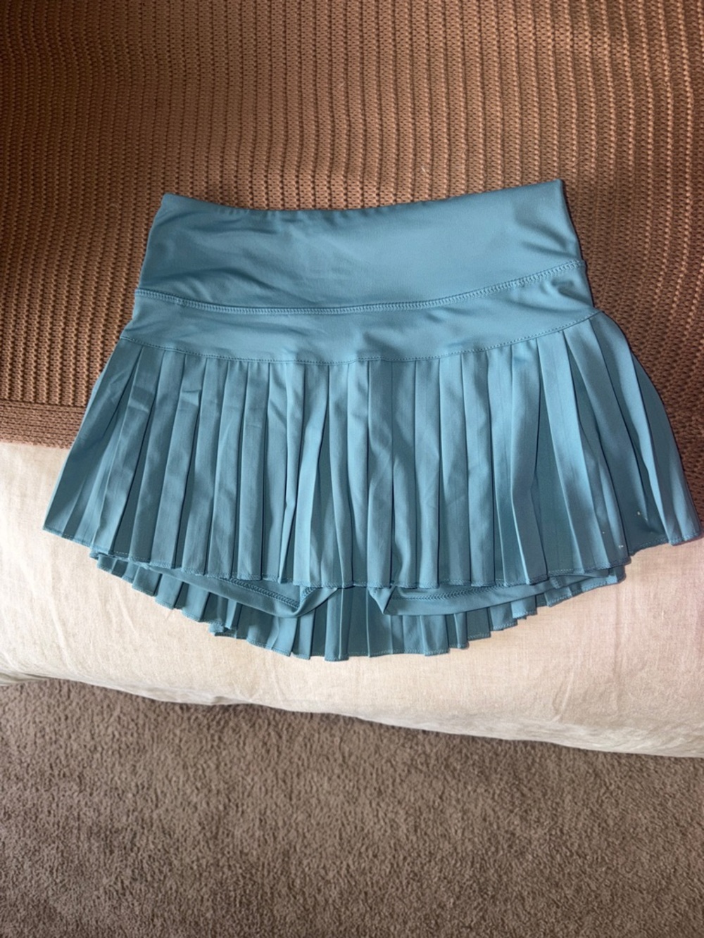 Gold Hinge Pleated Athletic Skort - Turquoise